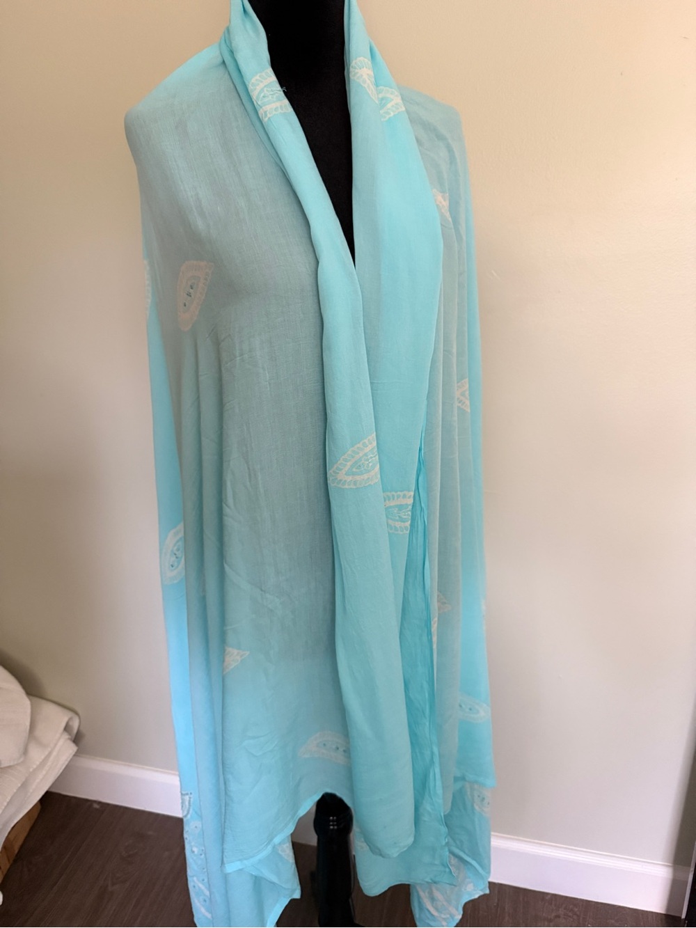 Light Aqua Embroidered Women’s Swim Sarong Cool Change
